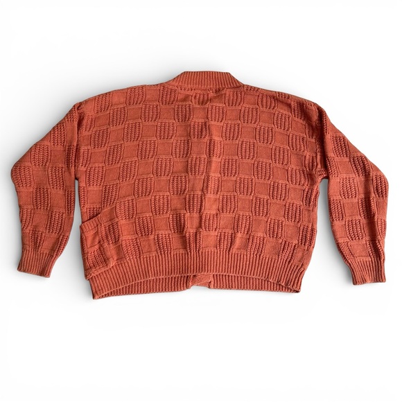 Express Women’s Orange Button-Up Knit Cardigan - Medium - Picture 2 of 10